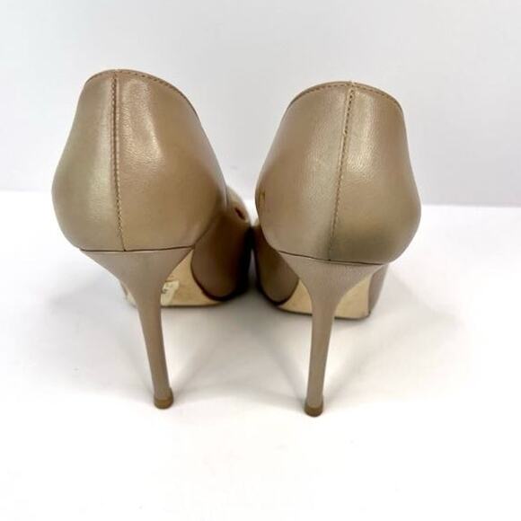 SERGIO ROSSI Beige Leather 4 Inch Heel Shoes Size 5 (EU 35.5) - Picture 2 of 12